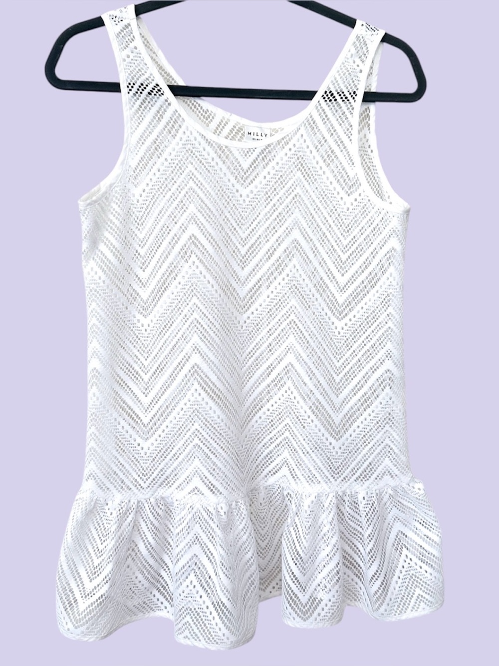 Milly chevron microdot mini dress